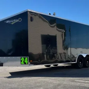 2026 Hero 24ft Enclosed Car Trailer – Heavy Duty Ramp Door (Unit AC-0190)