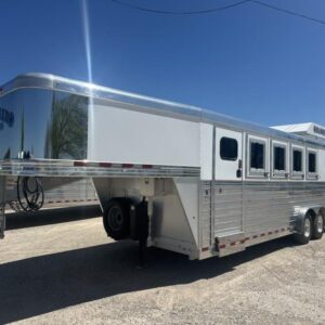 2020 Bloomer 4 Horse Stock Combo Float with Trainer Tack