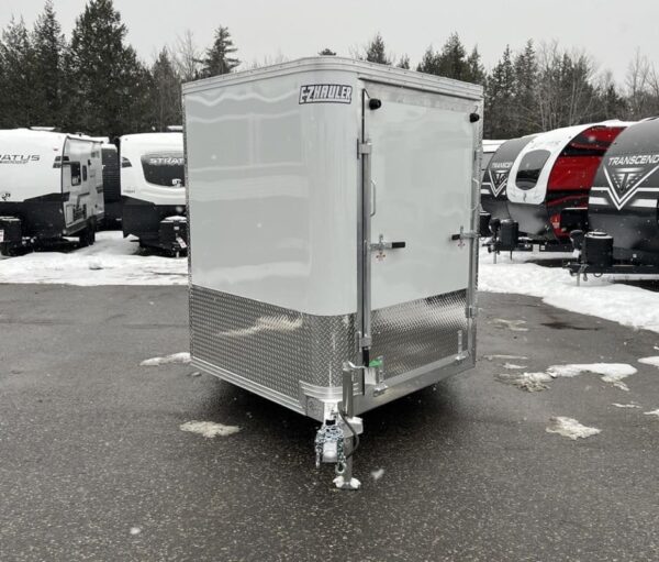 2024 E-Z Hauler 7ft x 24ft Aluminium 4-Place ATV Trailer with Rear Canopy